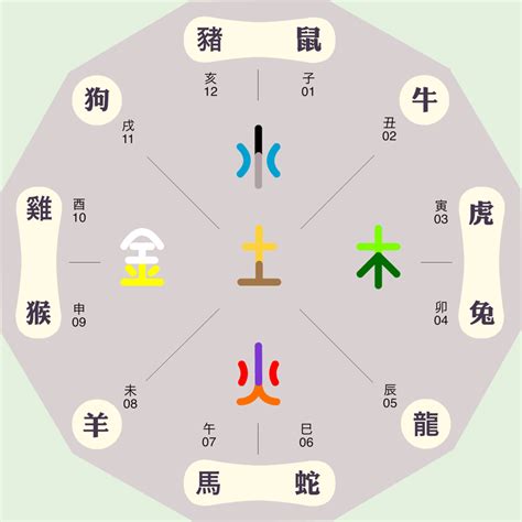 五行代表颜色|十二地支与色彩的五行属性